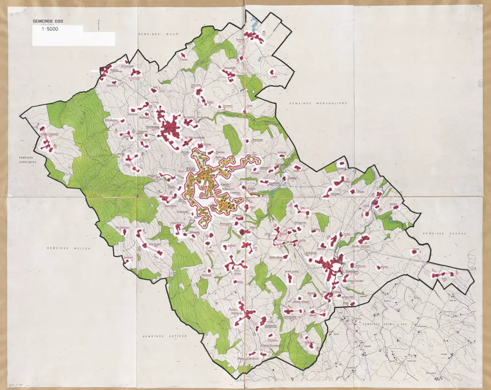 Voorbeeld van de oude kaart