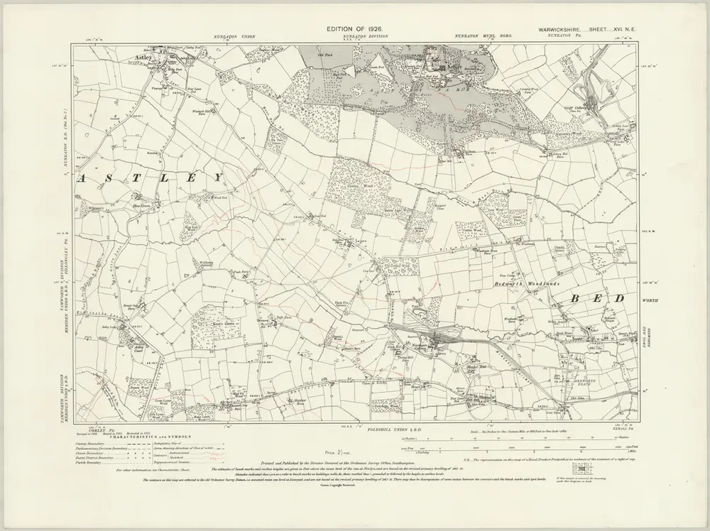 Voorbeeld van de oude kaart