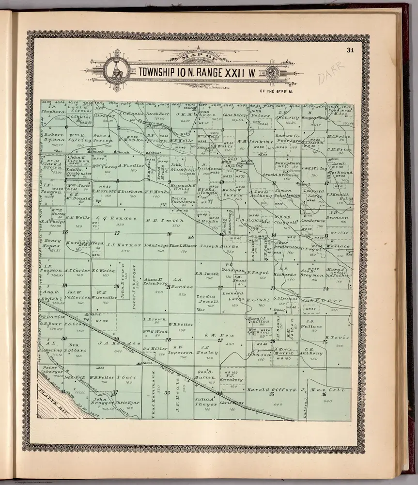 Voorbeeld van de oude kaart