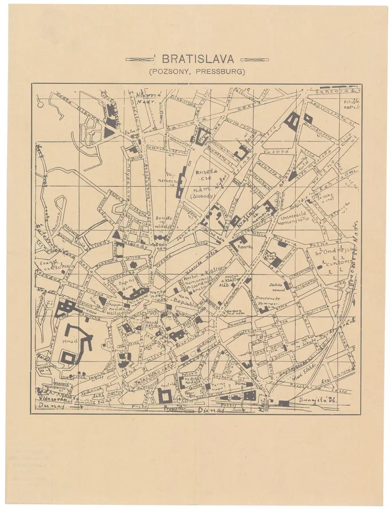 Voorbeeld van de oude kaart