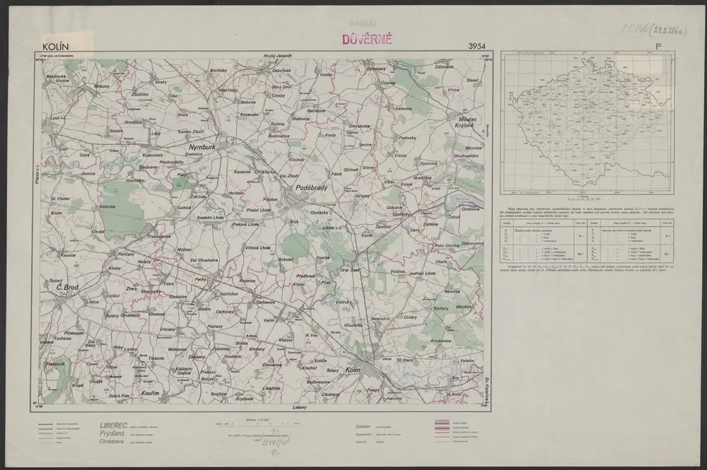 Voorbeeld van de oude kaart