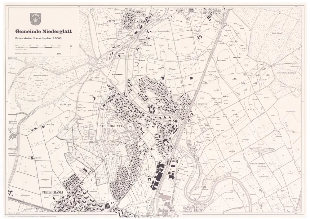 Voorbeeld van de oude kaart