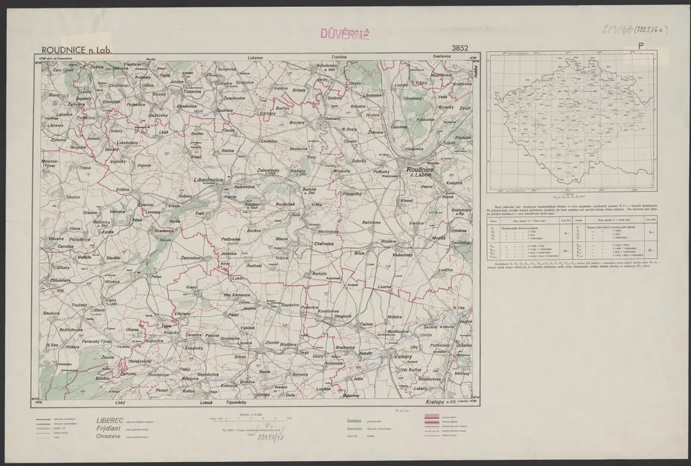 Voorbeeld van de oude kaart