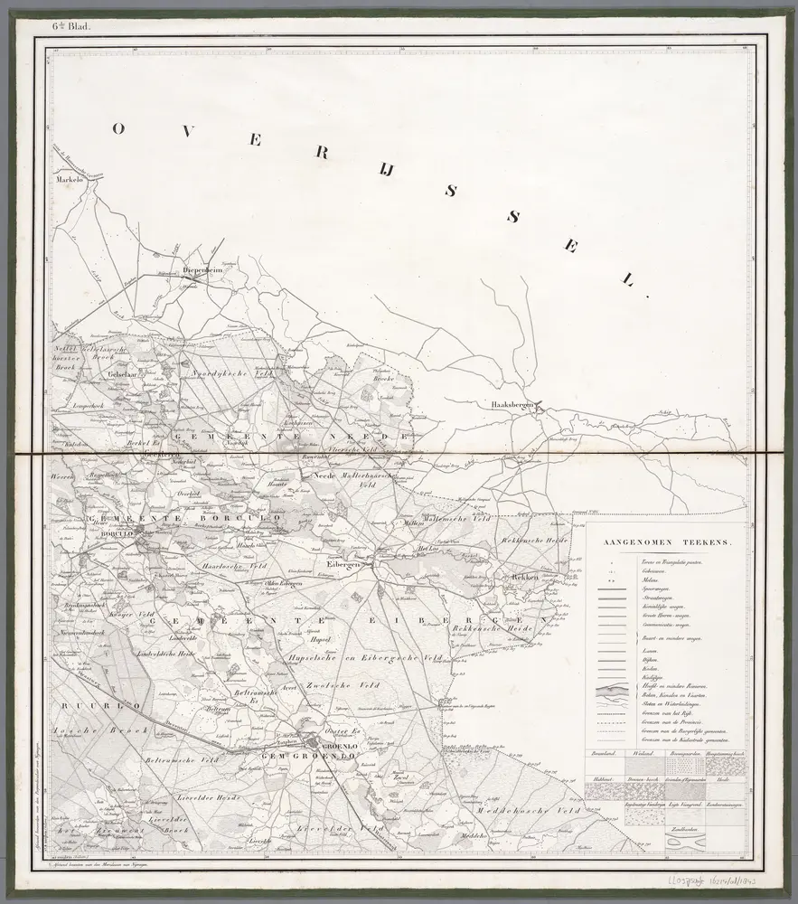 Voorbeeld van de oude kaart