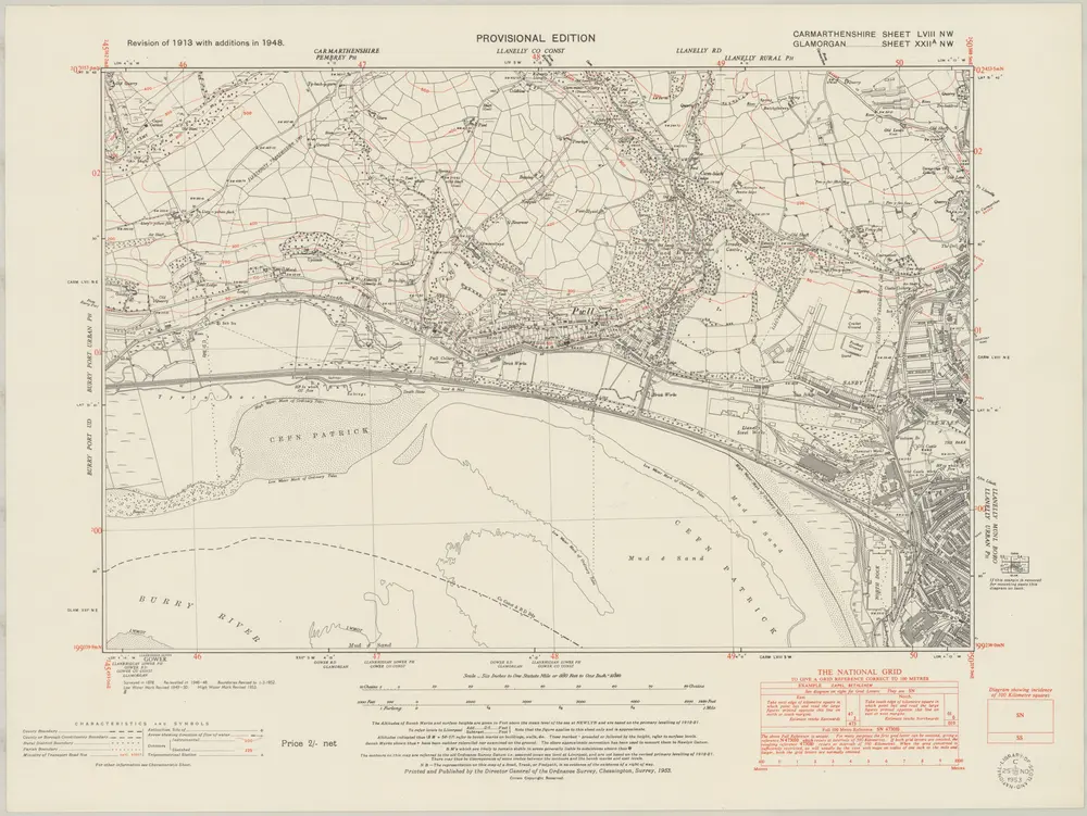 Voorbeeld van de oude kaart