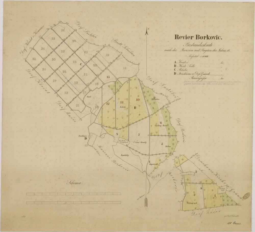 Voorbeeld van de oude kaart