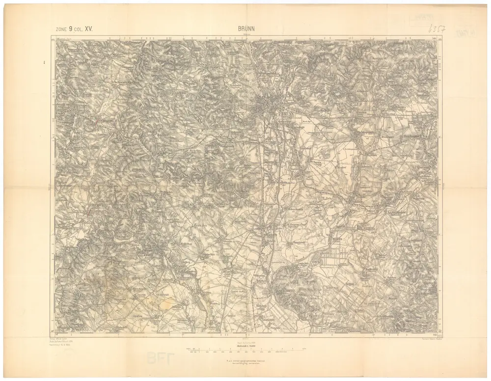 Voorbeeld van de oude kaart