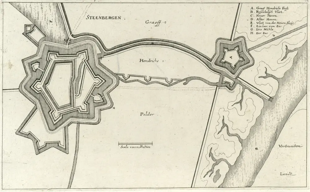 Voorbeeld van de oude kaart