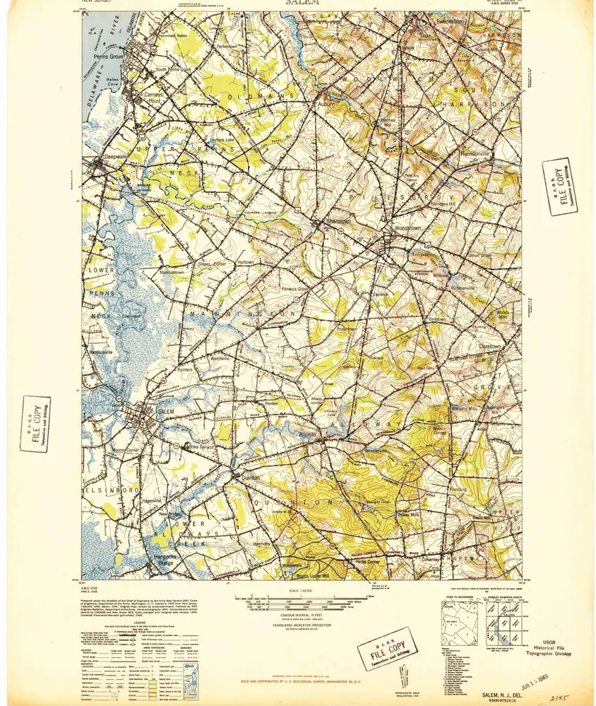 Voorbeeld van de oude kaart