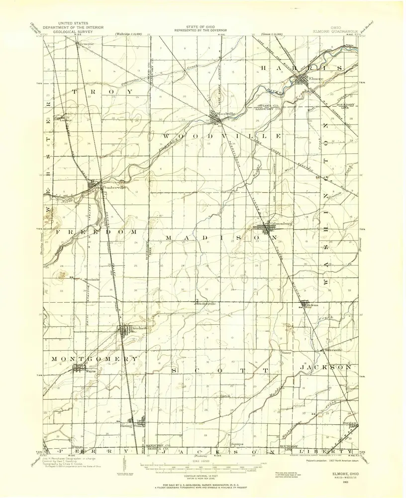 Voorbeeld van de oude kaart