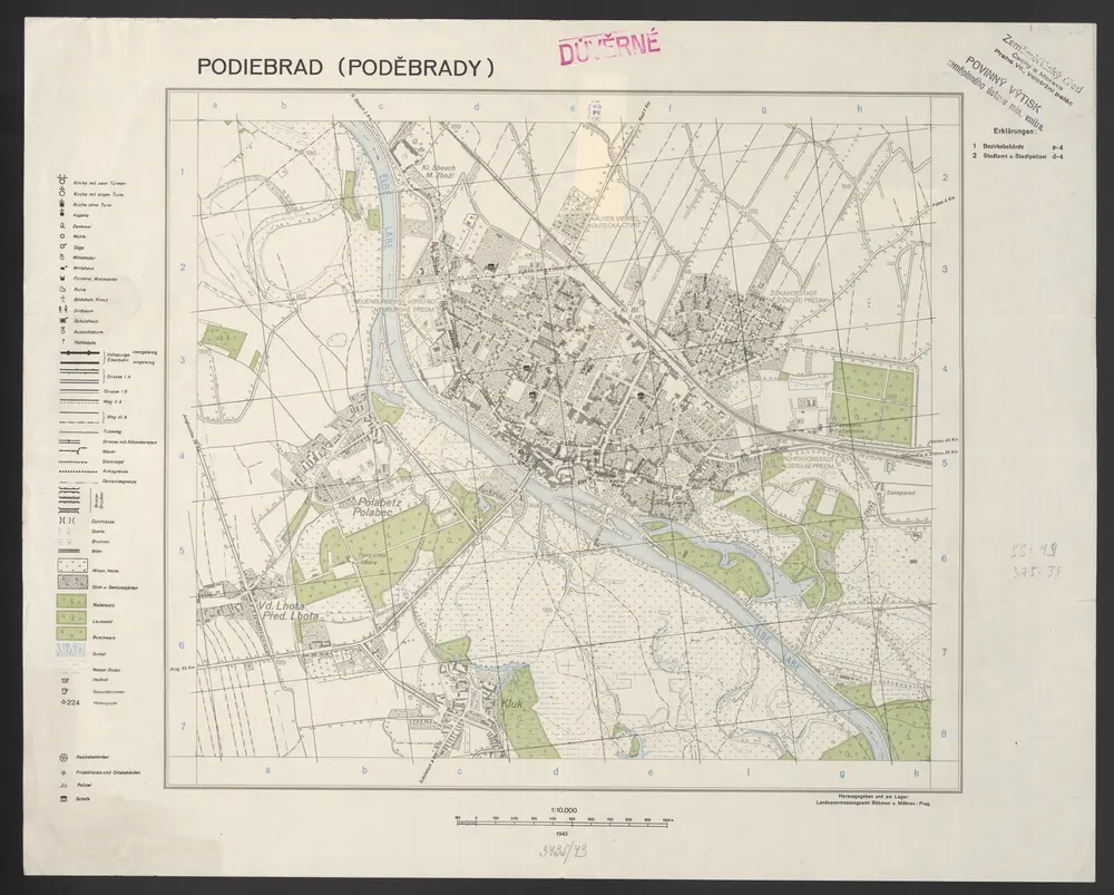 Voorbeeld van de oude kaart