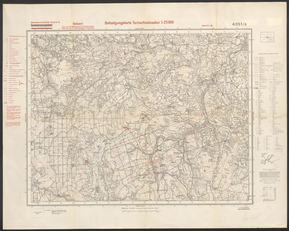 Voorbeeld van de oude kaart