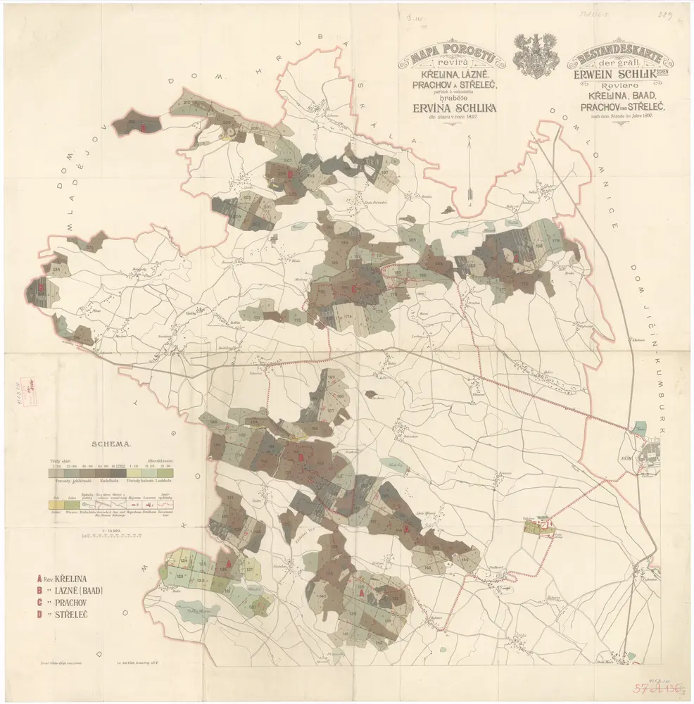 Voorbeeld van de oude kaart