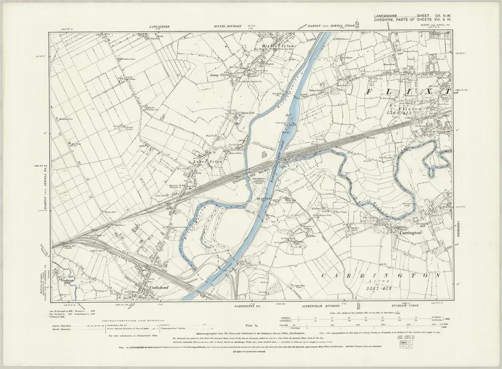 Voorbeeld van de oude kaart