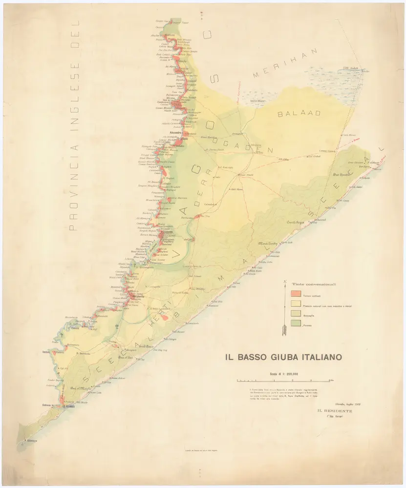 Voorbeeld van de oude kaart