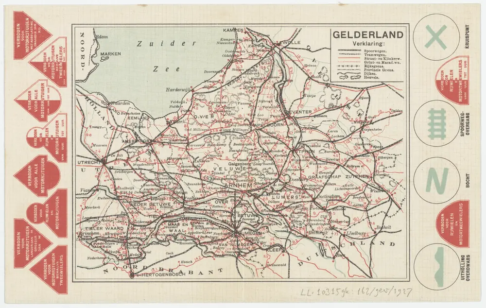 Voorbeeld van de oude kaart