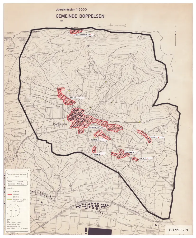 Voorbeeld van de oude kaart