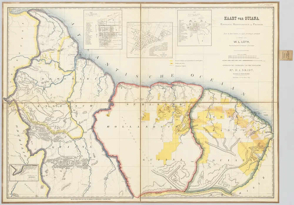 Voorbeeld van de oude kaart