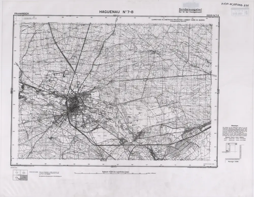 Voorbeeld van de oude kaart