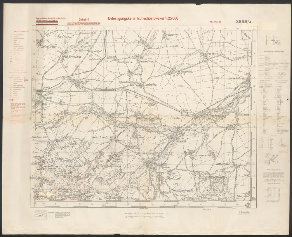 Voorbeeld van de oude kaart