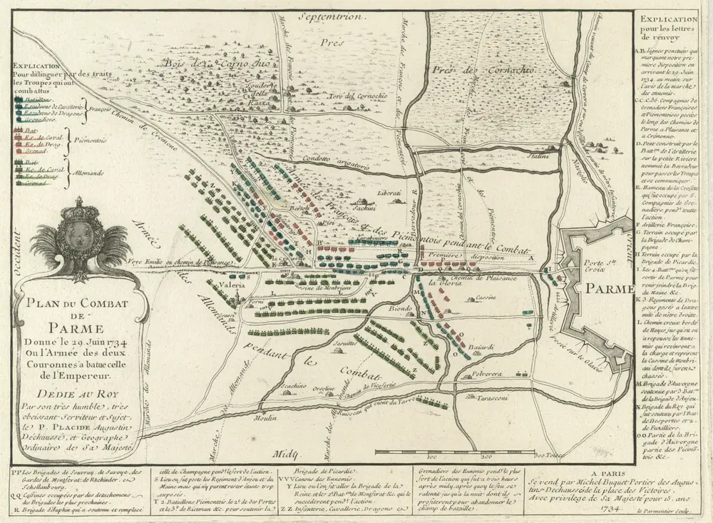 Voorbeeld van de oude kaart