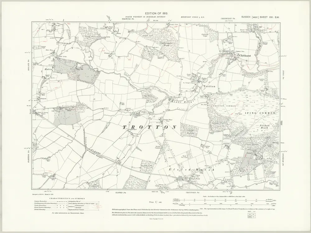 Voorbeeld van de oude kaart