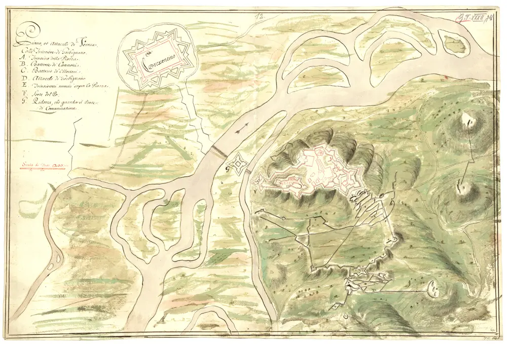 Voorbeeld van de oude kaart