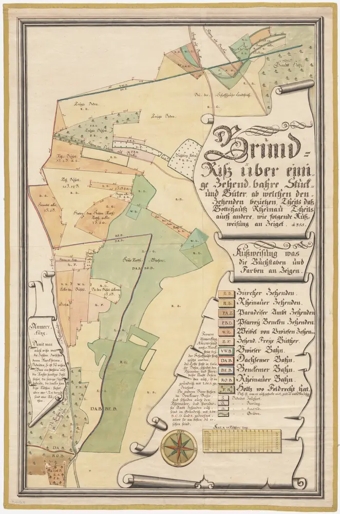 Voorbeeld van de oude kaart