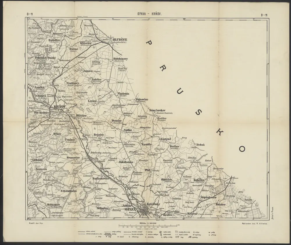 Voorbeeld van de oude kaart