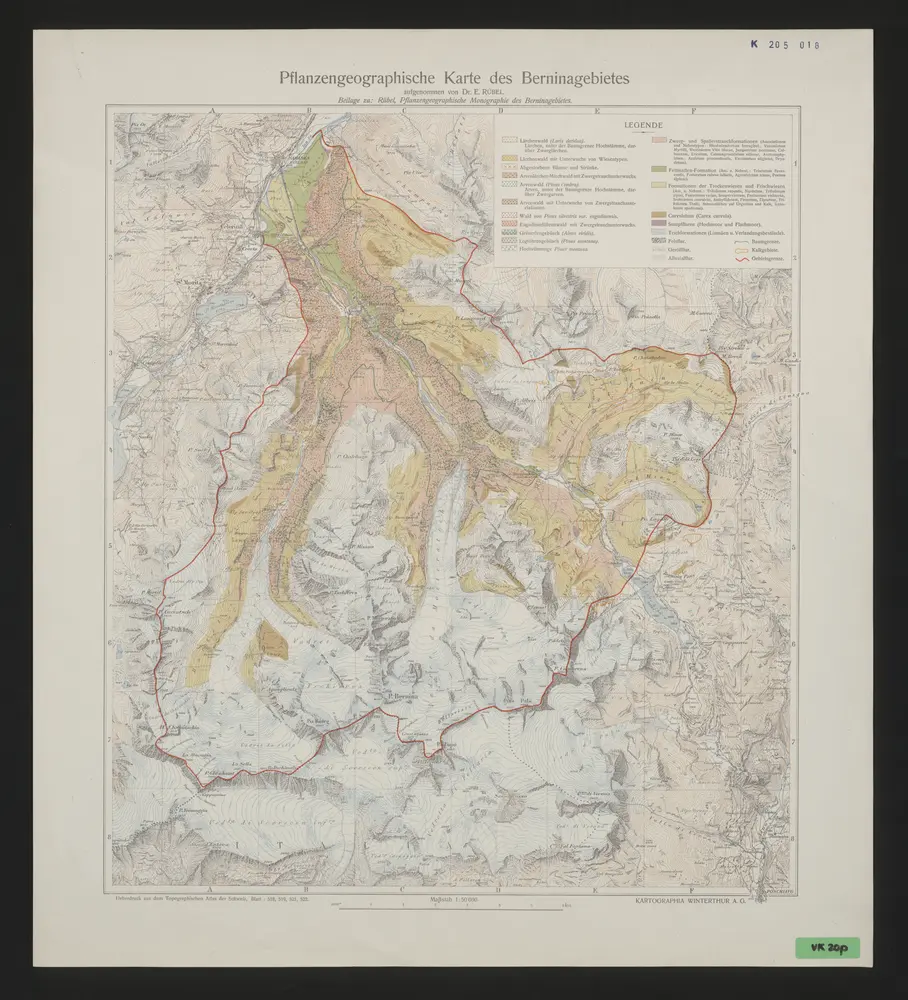 Voorbeeld van de oude kaart