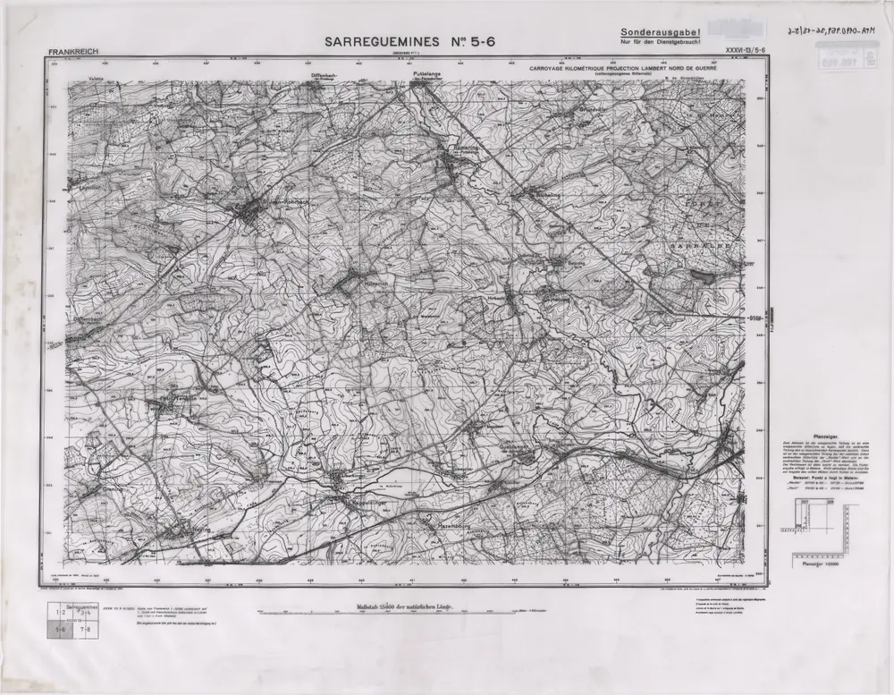 Voorbeeld van de oude kaart