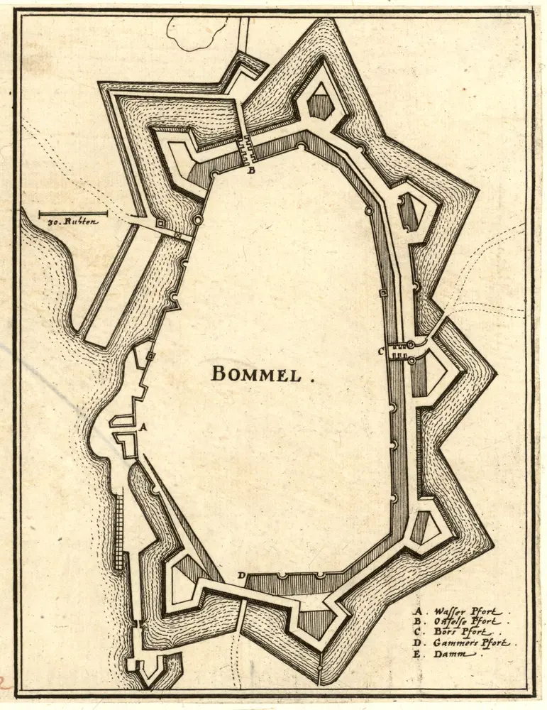 Voorbeeld van de oude kaart