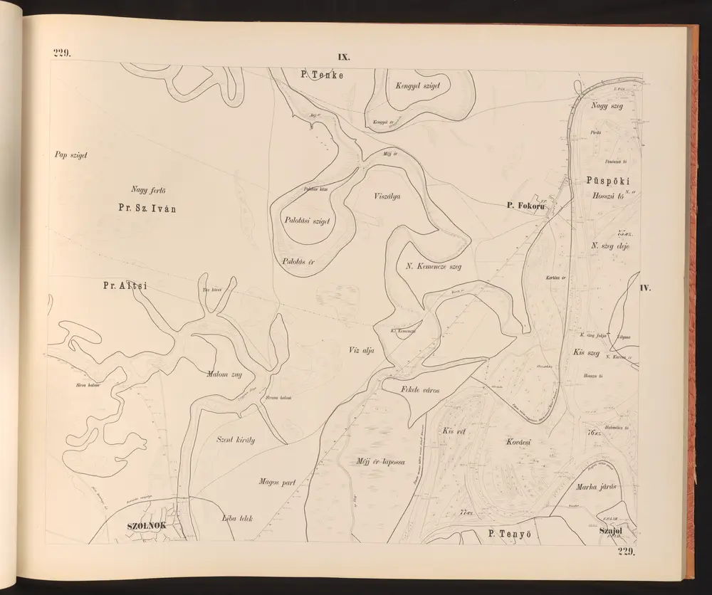 Voorbeeld van de oude kaart