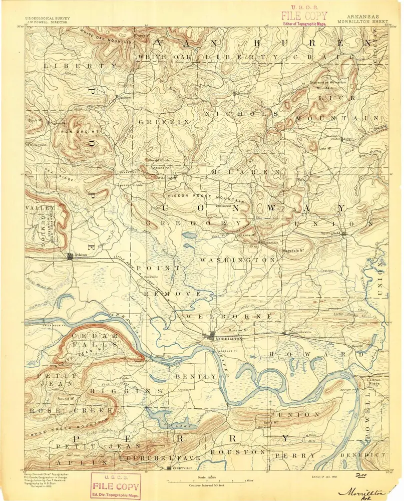 Voorbeeld van de oude kaart