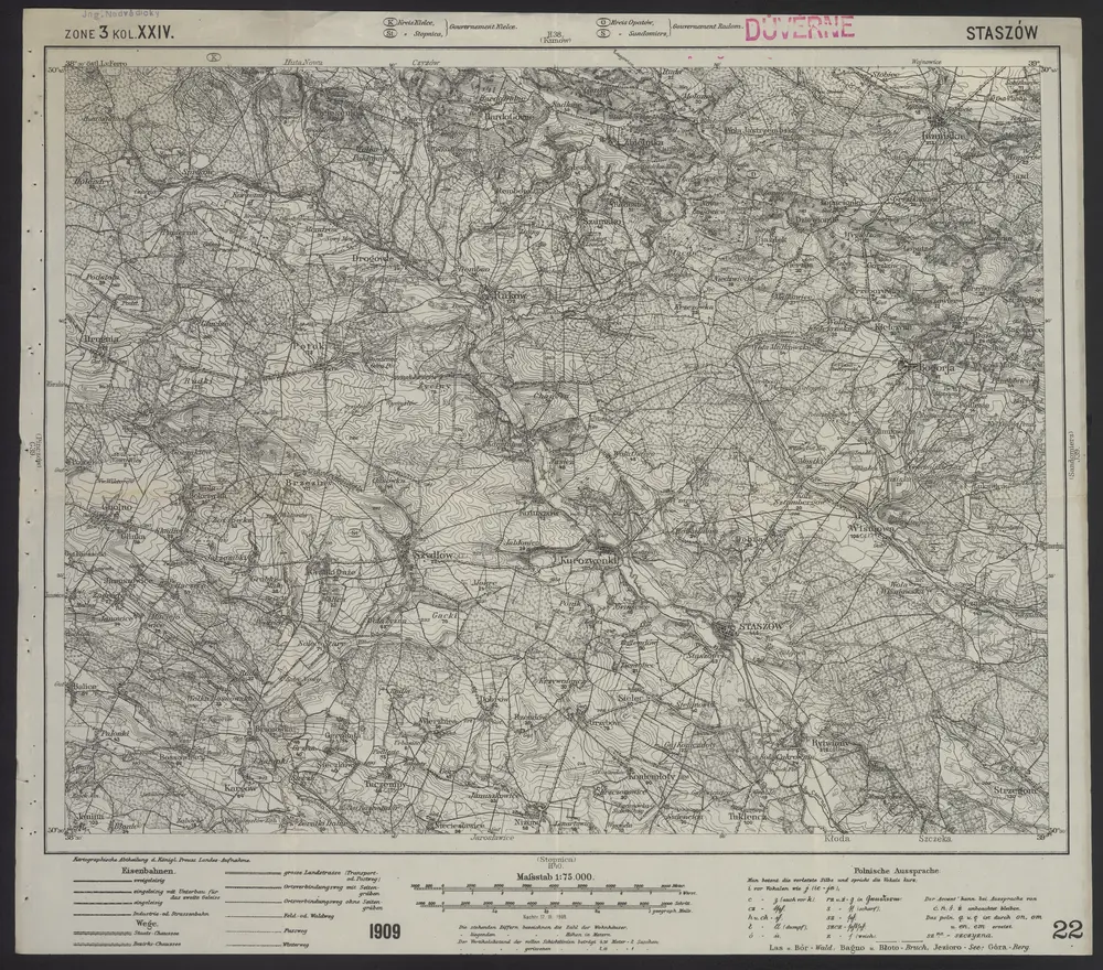 Voorbeeld van de oude kaart