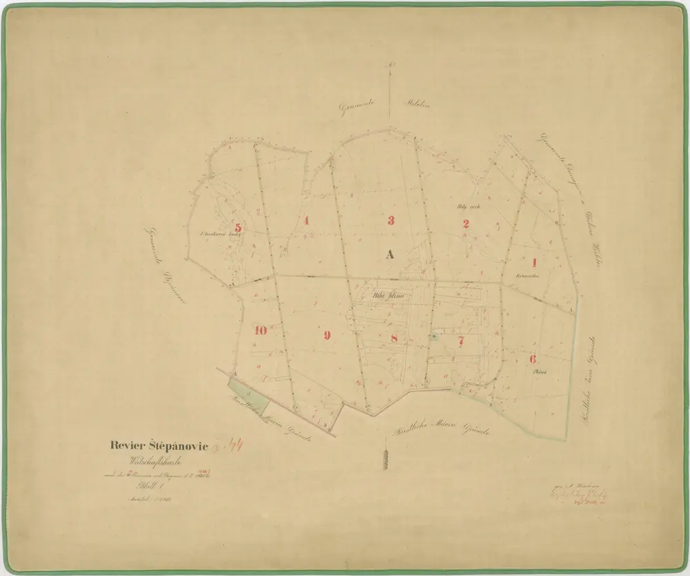 Voorbeeld van de oude kaart