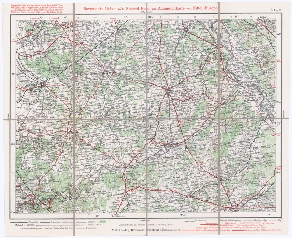 Voorbeeld van de oude kaart