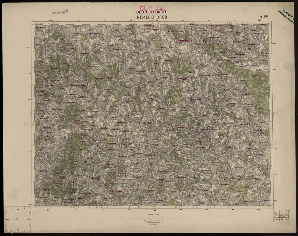 Voorbeeld van de oude kaart