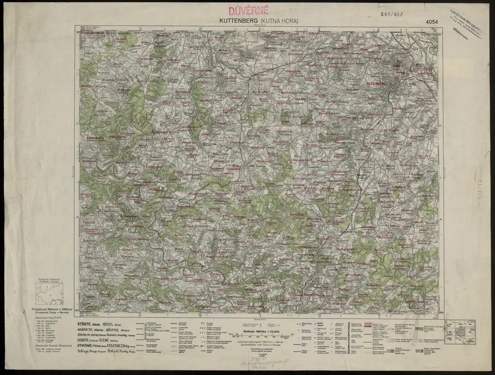 Voorbeeld van de oude kaart