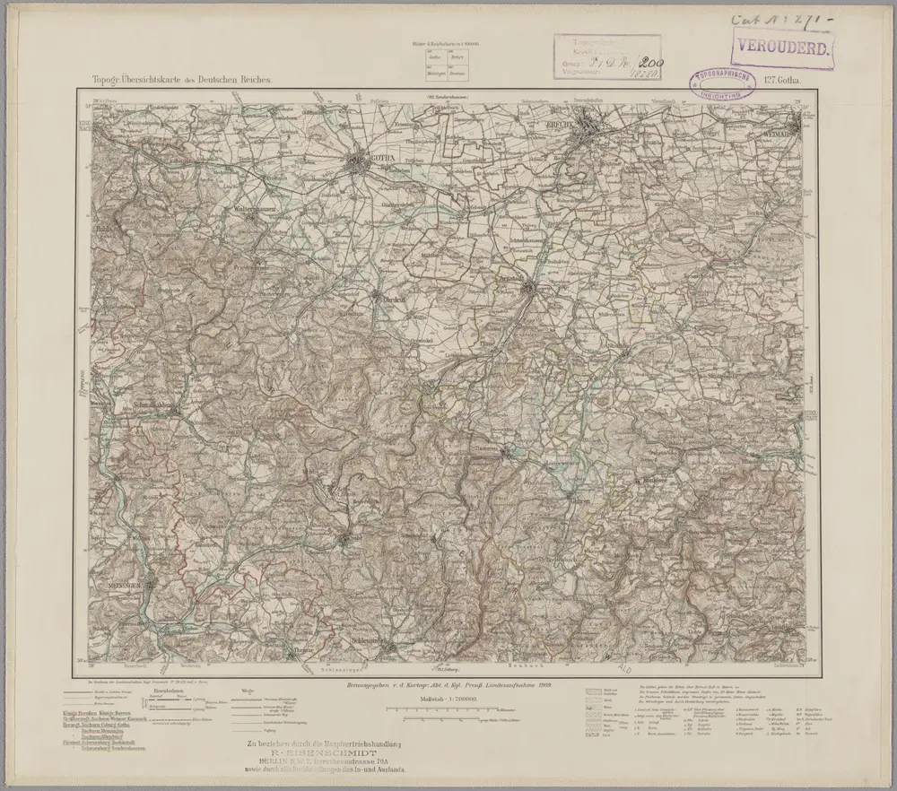 Voorbeeld van de oude kaart