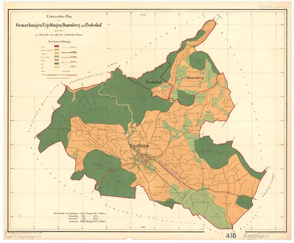 Voorbeeld van de oude kaart