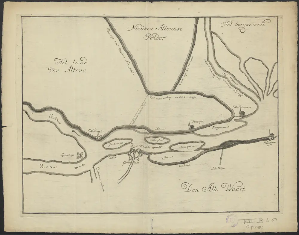 Voorbeeld van de oude kaart