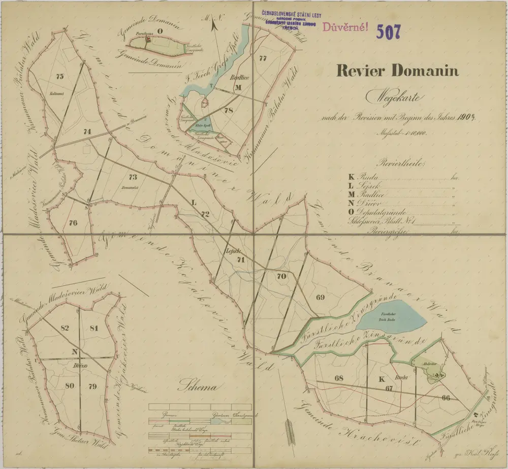 Voorbeeld van de oude kaart