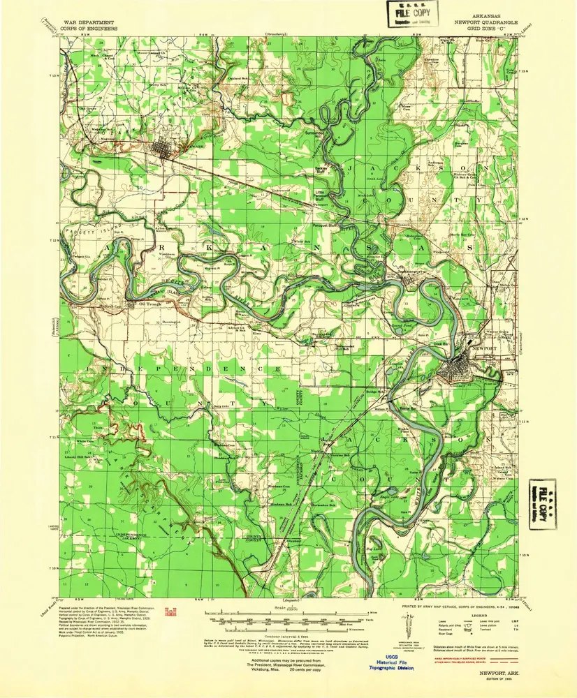 Voorbeeld van de oude kaart