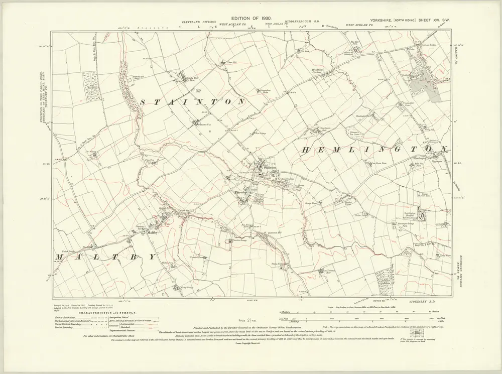 Voorbeeld van de oude kaart