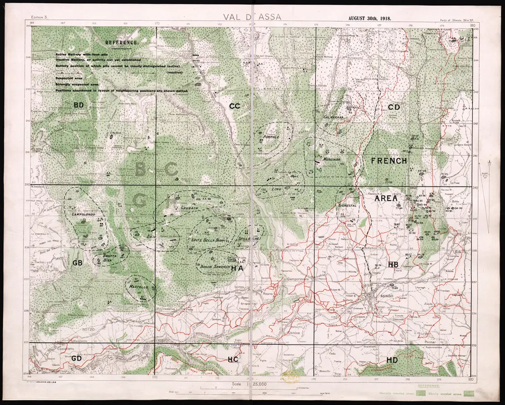 Voorbeeld van de oude kaart