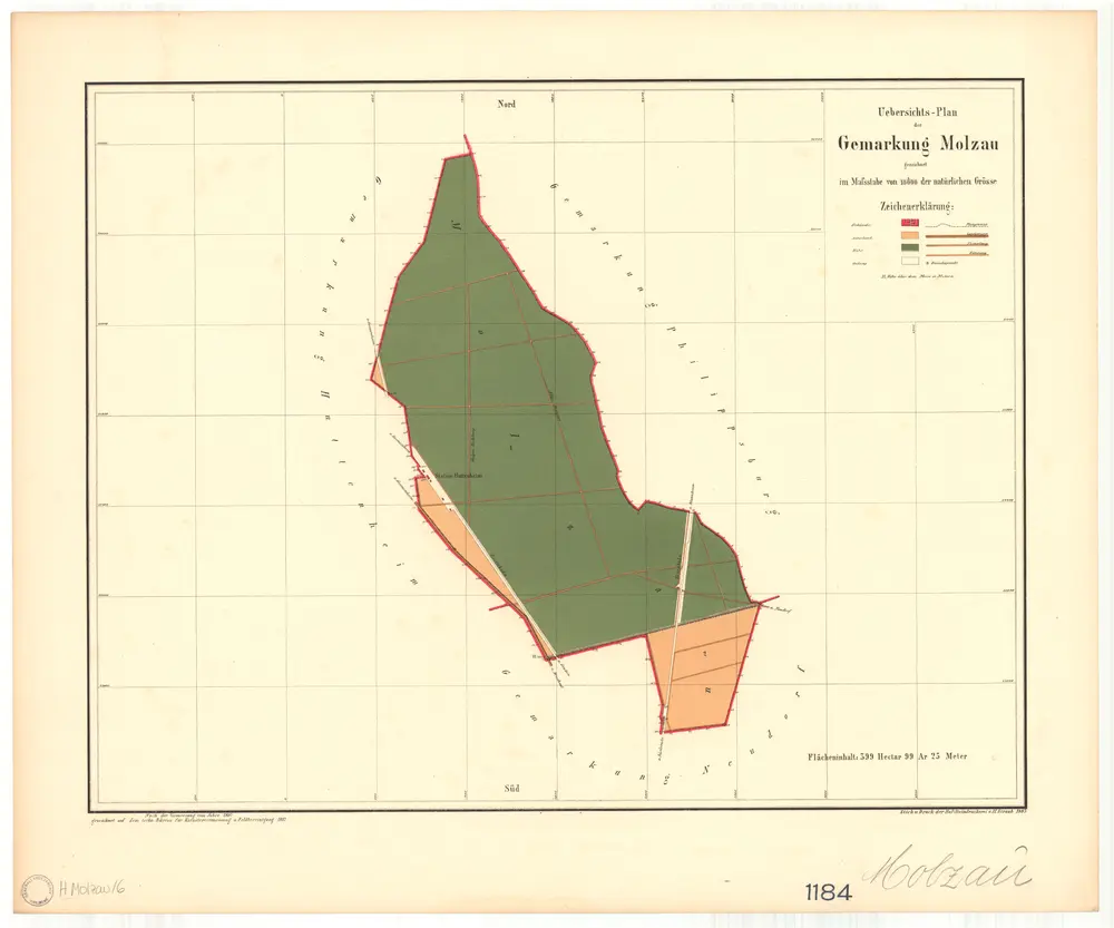 Voorbeeld van de oude kaart