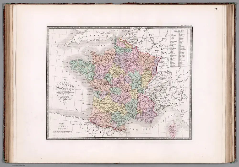 No. 21A: Carte de France par provinces