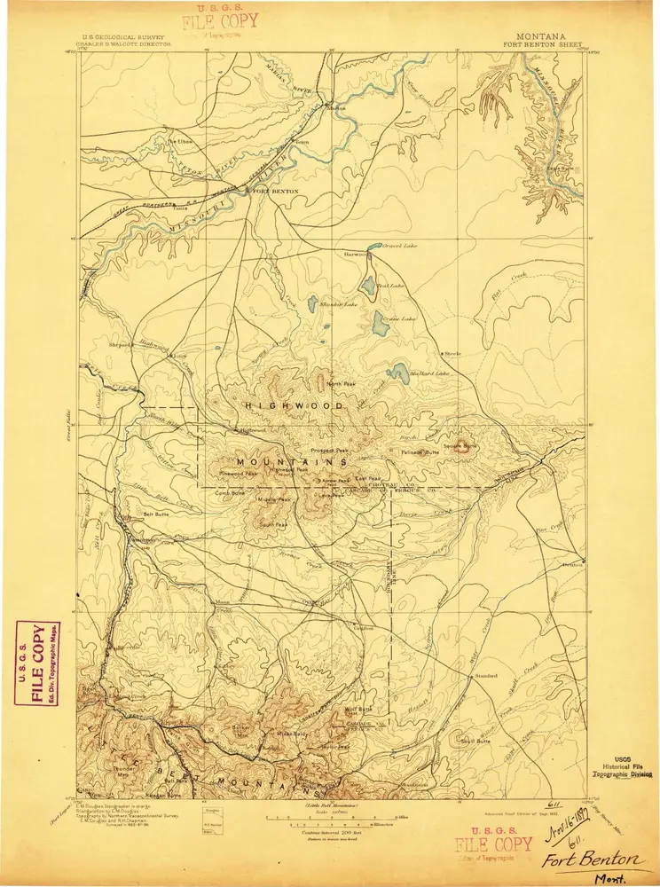 Voorbeeld van de oude kaart