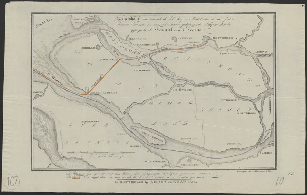 Voorbeeld van de oude kaart